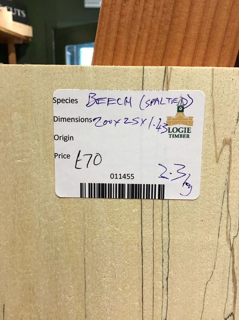 Spalted beech 200x25x1.43