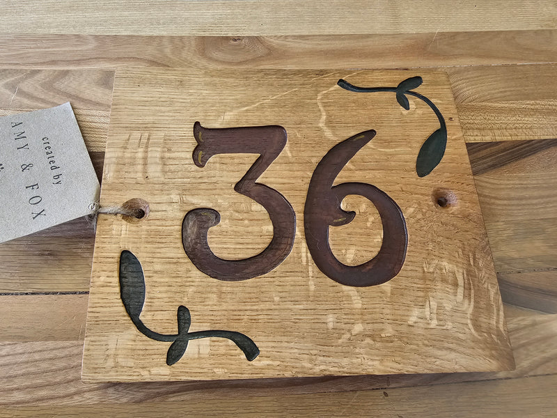 Cabin Carved - No. 36 Sign