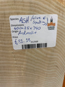 Olive Ash (W) 400mm x (D) 25mm x (L)740mm