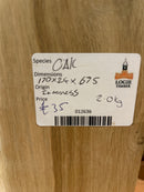 Oak (W) 170mm x (D) 24mm x (L) 0.675m