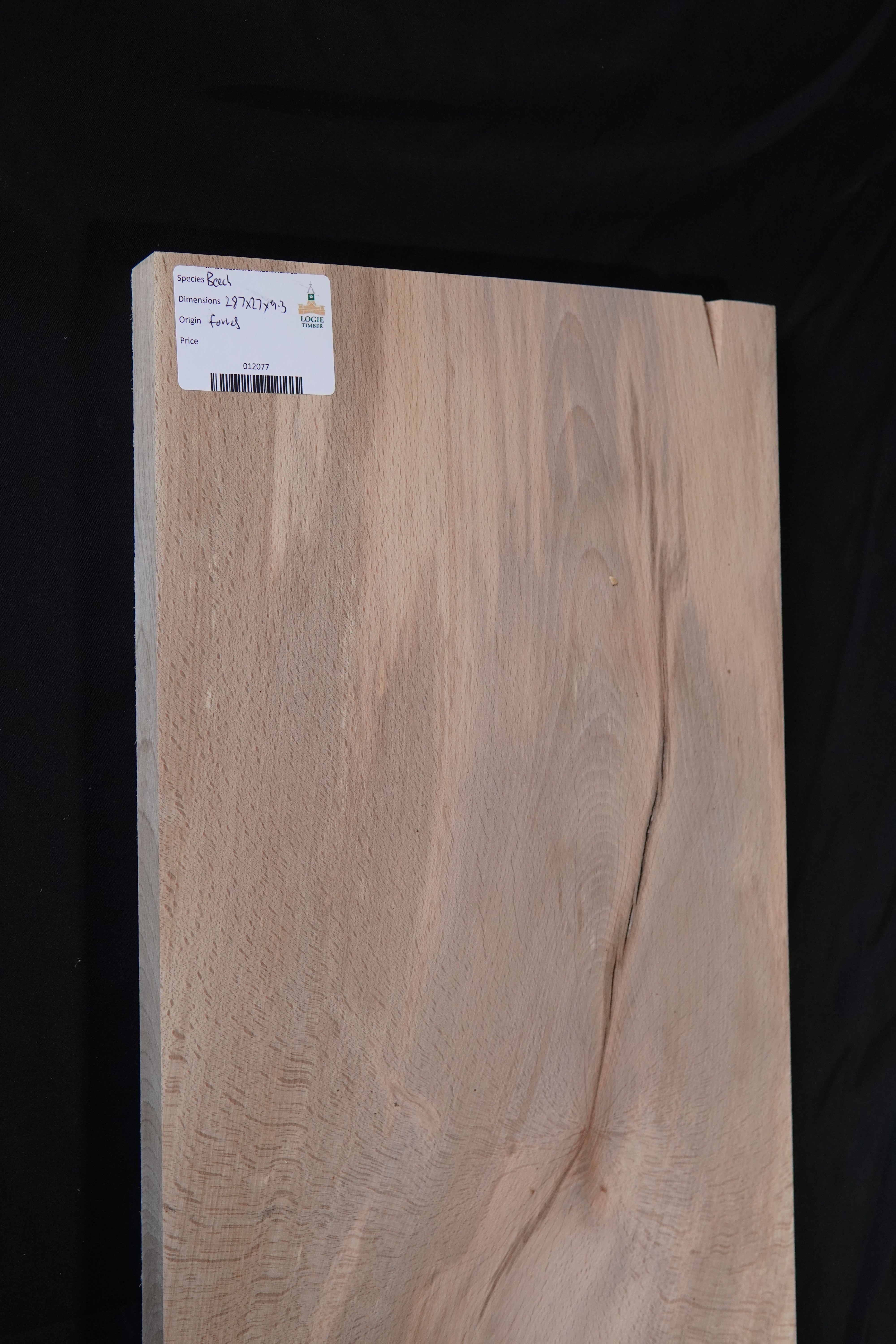 Beech (W) 287mm x (D) 27mm x (L) 0.93m