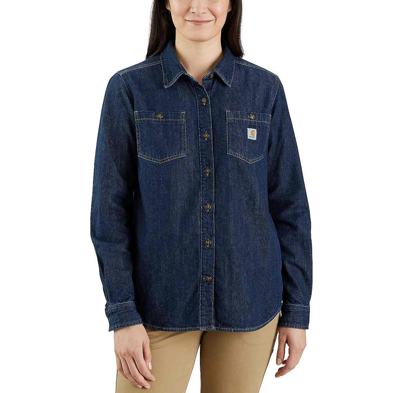 Carhartt RELAXED FIT MIDWEIGHT DENIM LONG-SLEEVE SHIRT