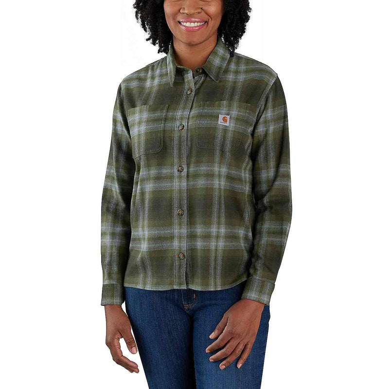 Women's Rugged Flex Loose Fit Medium Weight Flannel Shirt