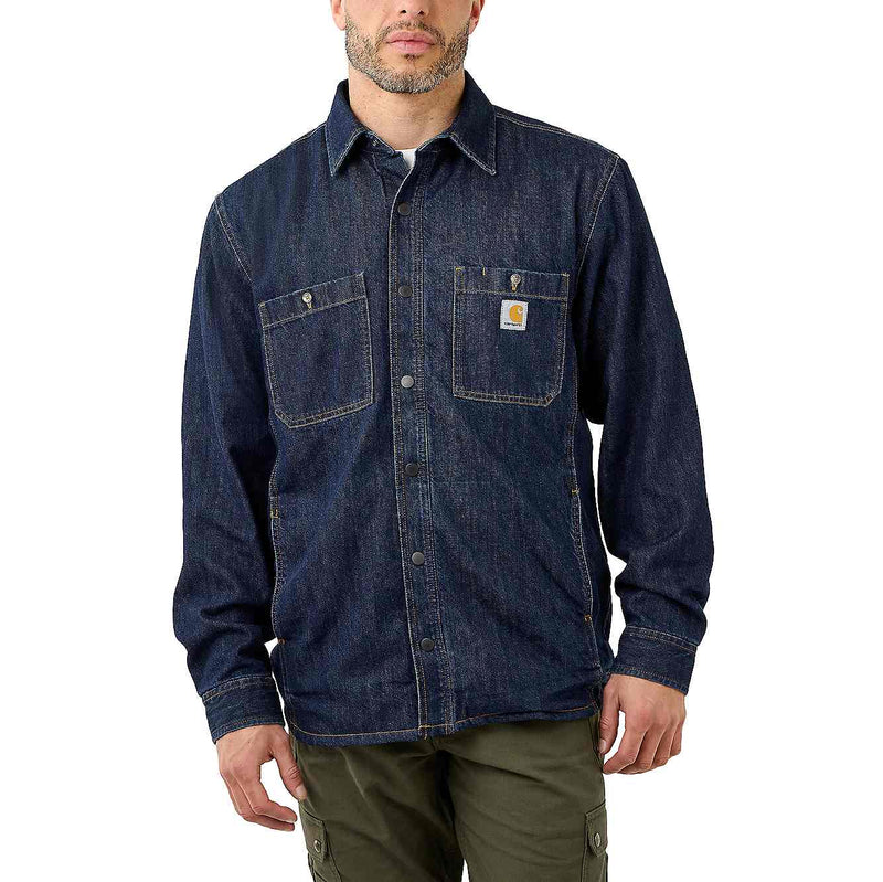 Carhartt Relaxed Fit Denim Fleece Lined Snap-Front Shirt