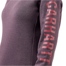 Carhartt Women's Relaxed Fit Midweight Crewneck Block Logo Sleeve Graphic Sweatshirt