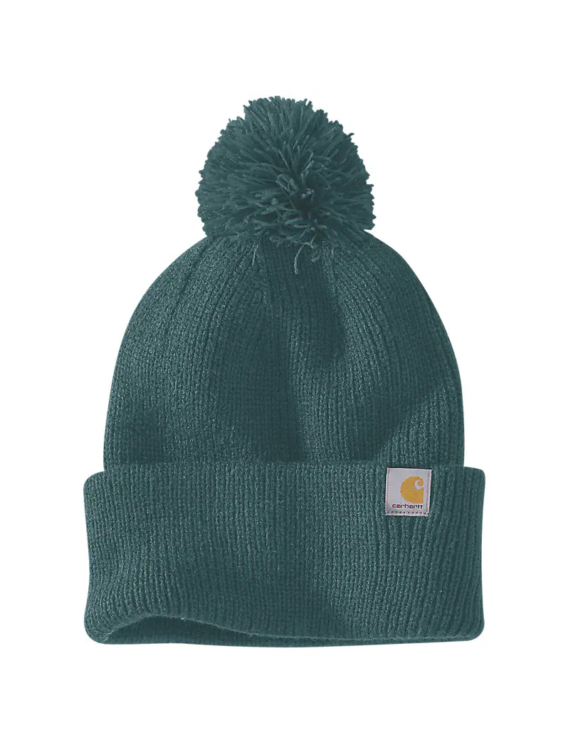 Knit Pom-Pom Cuffed Beanie