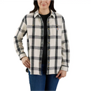 Carhart Women's Loose Fit Heavyweight Twill Long-Sleeve Plaid Shirt