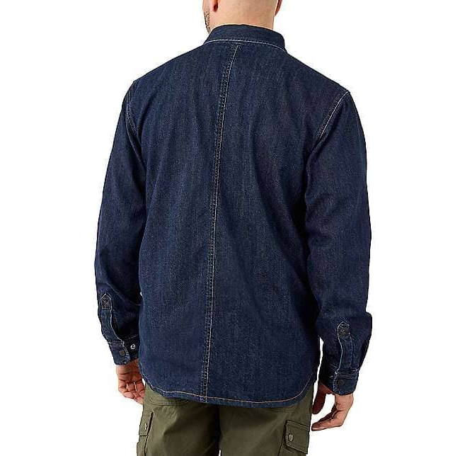 Carhartt Relaxed Fit Denim Fleece Lined Snap-Front Shirt