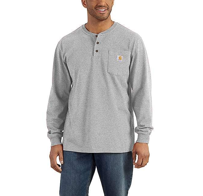 Carhartt Loose Fit Heavyweight Long-Sleeve Pocket Henley T-shirt