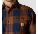 Carhartt Men's Loose Fit Heavyweight Flannel Long-Sleeve Plaid Shirt