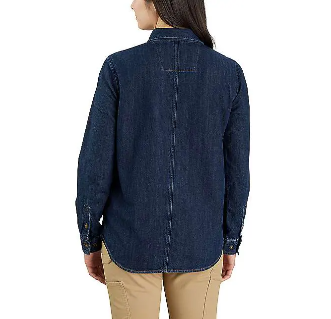 Carhartt RELAXED FIT MIDWEIGHT DENIM LONG-SLEEVE SHIRT