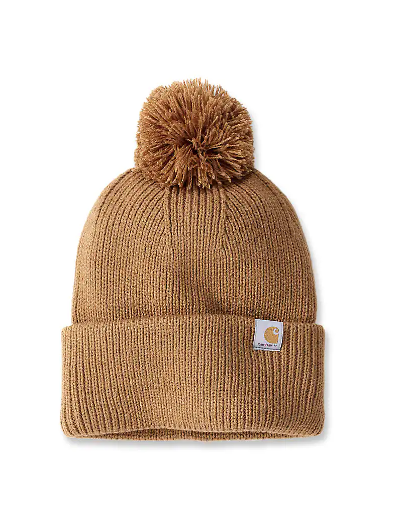 Knit Pom-Pom Cuffed Beanie