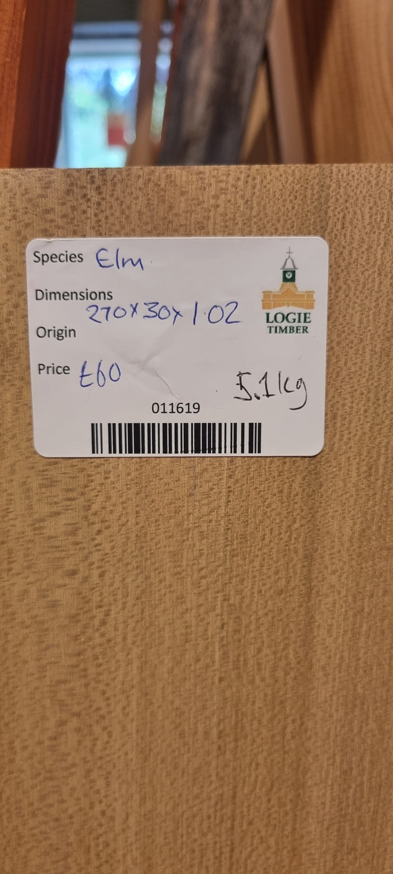 Elm 270 x 30 x 1.02