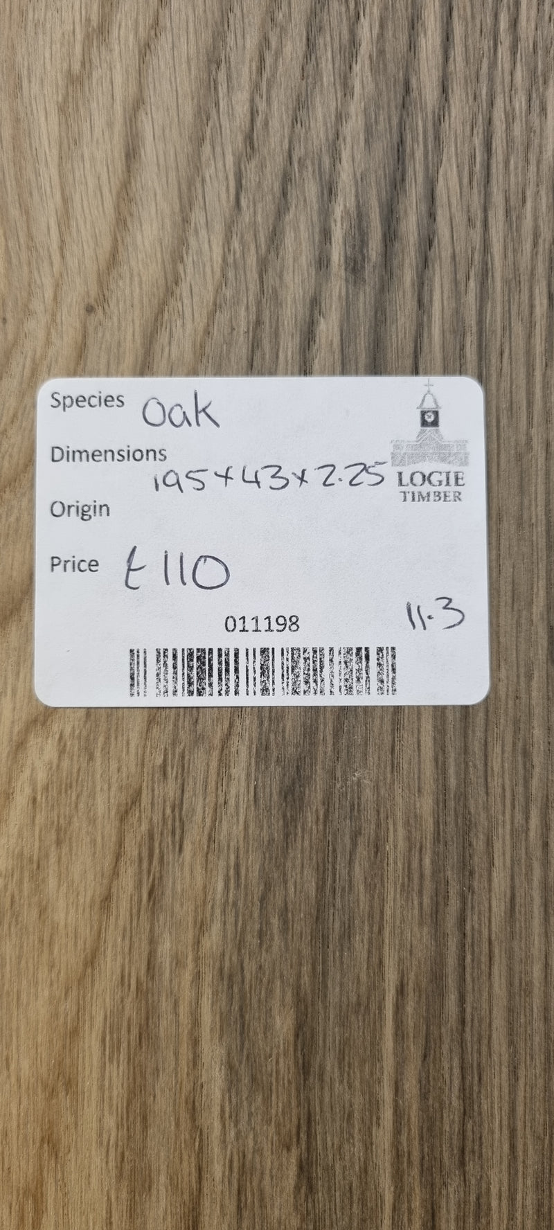 Oak 195 x 43 x 2.25