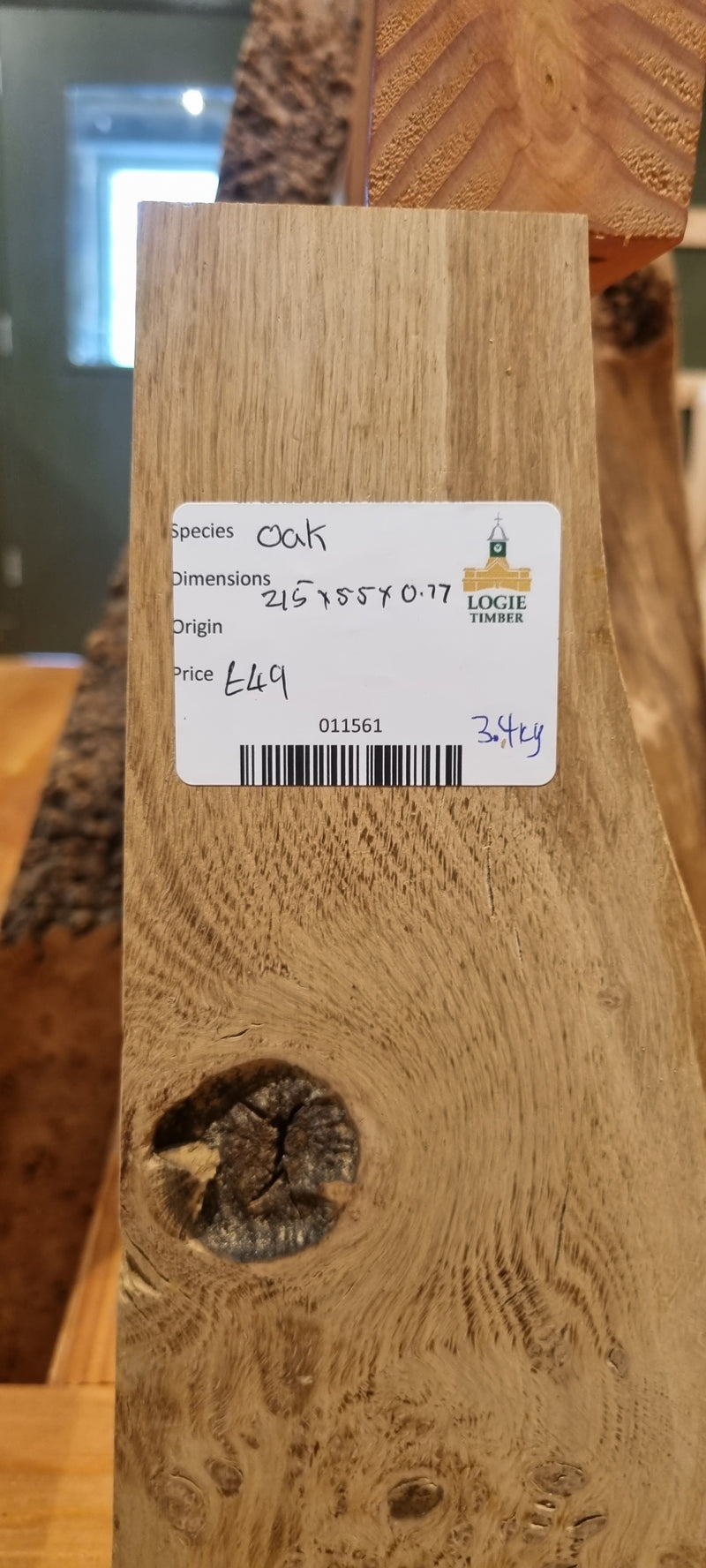 Oak 215 x 55 x 0.77