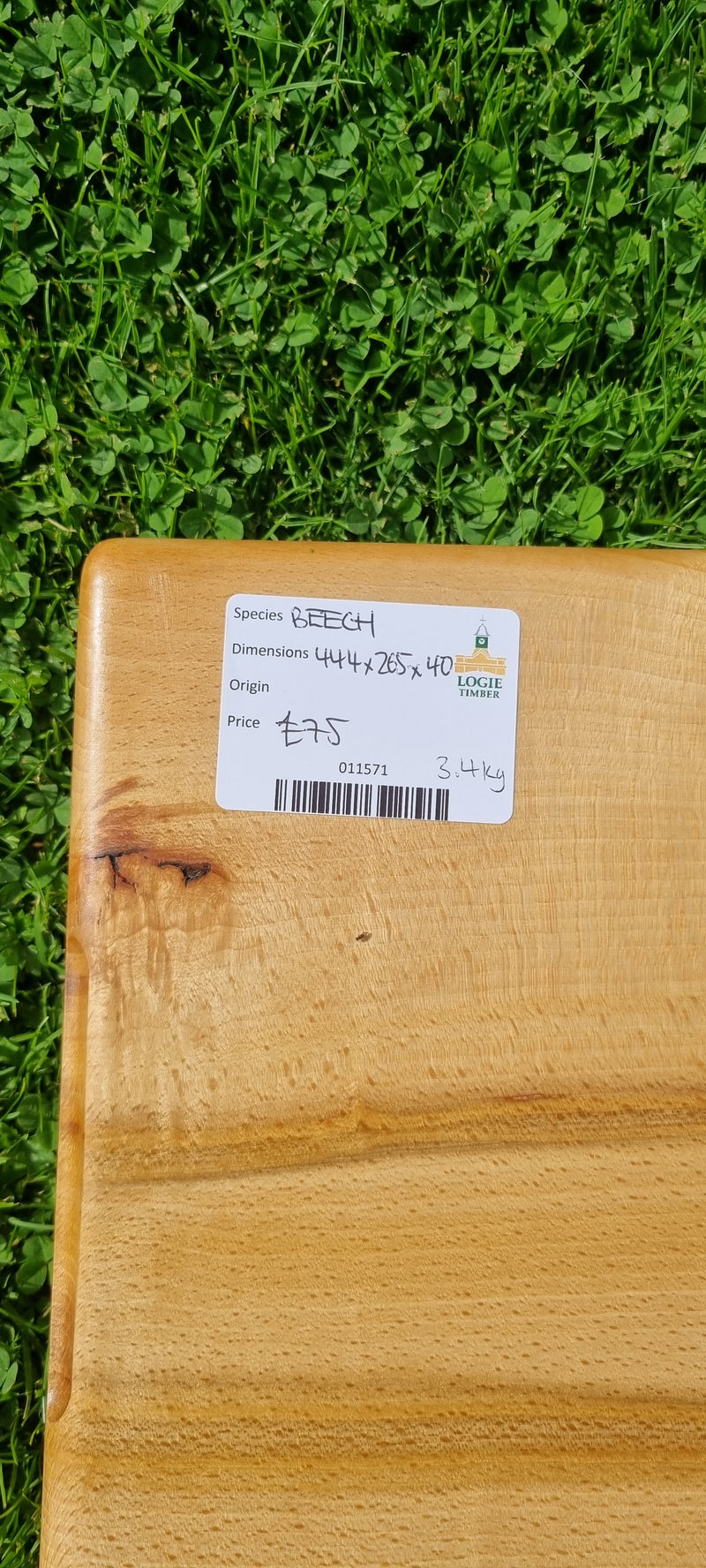 Beech Chopping Board 444 x 265 x 40