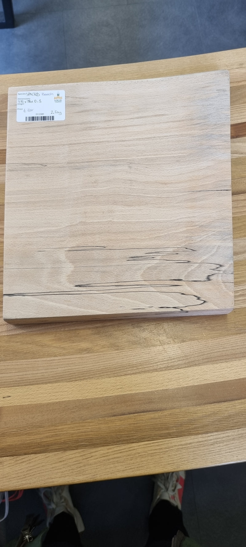 Spalted Beech Chopping Board  330 x 38 x 300